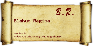 Blahut Regina névjegykártya